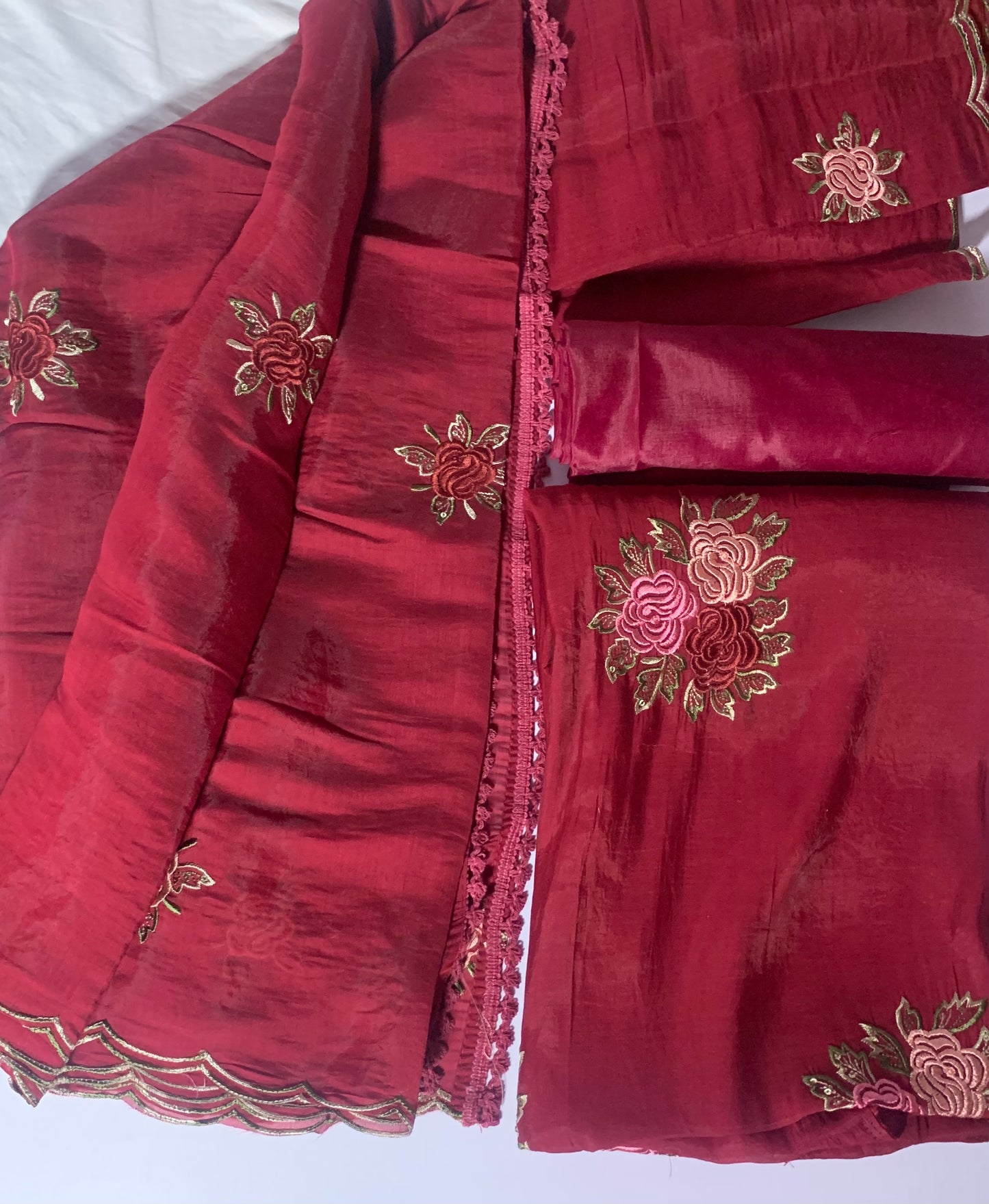 Mul Chanderi Unstiched Salwar Suit - KVC1001